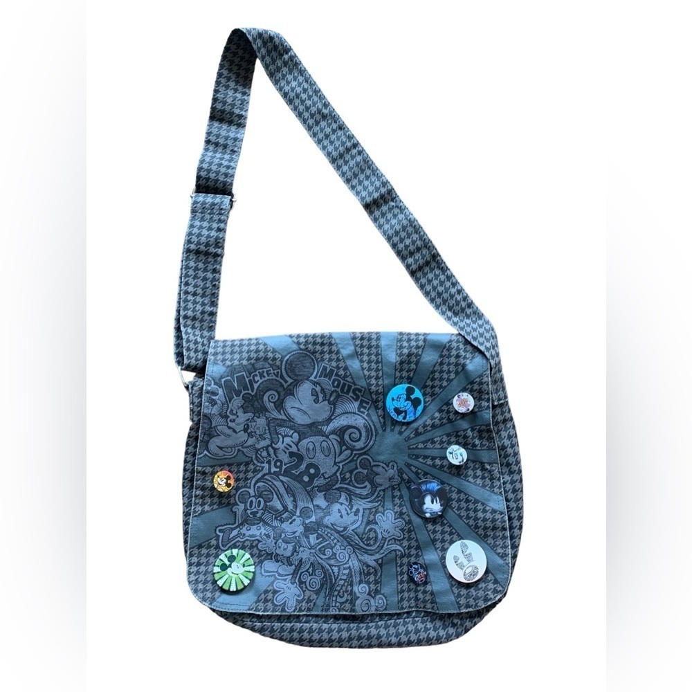 Walt Disney World Mickey Mouse Houndstooth Messenger Laptop Bag